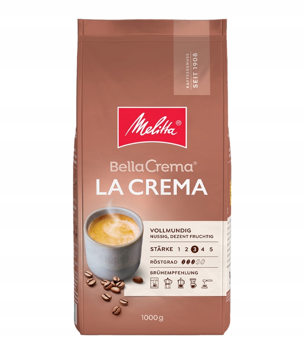 Kawa ziarnista MELITTA BELLACREMA LACREMA 1 kg + videobook GRATIS