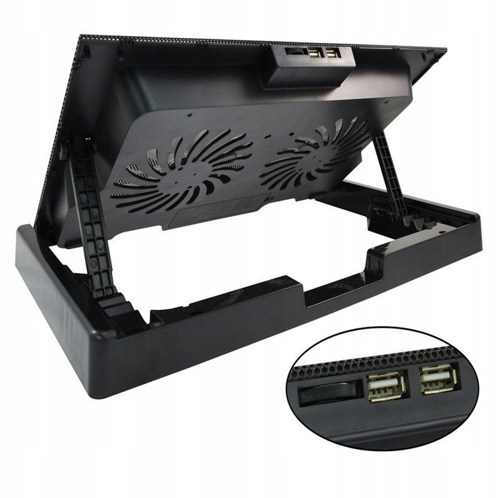 PODSTAWKA-PODKŁADKA CHŁODZĄCA POD LAPTOP-A 15-17" PODKLADKA POD LAPTOPA USB