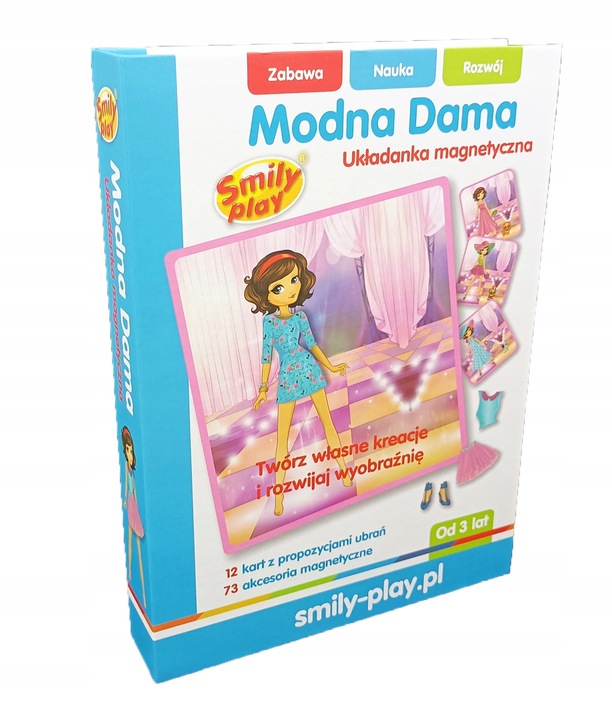 Układanka magnetyczna Modna Dama ubieranka 72w1