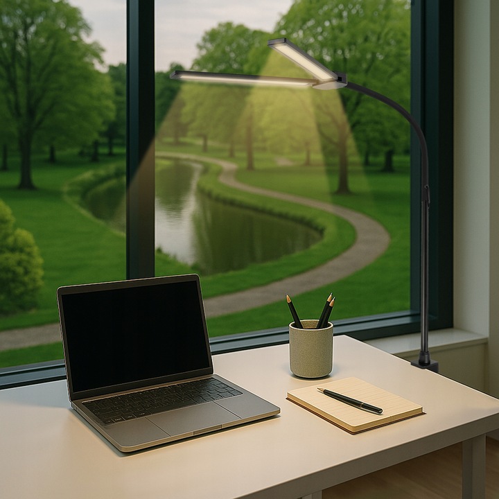 Lampka Biurkowa LED Na Biurko Szkolna Lampa Kreślarska do Biura 14W