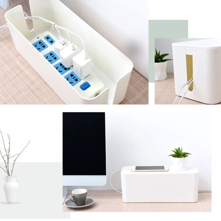 POJEMNIK ORGANIZER NA KABLE PUDEŁKO LISTWY KABLI