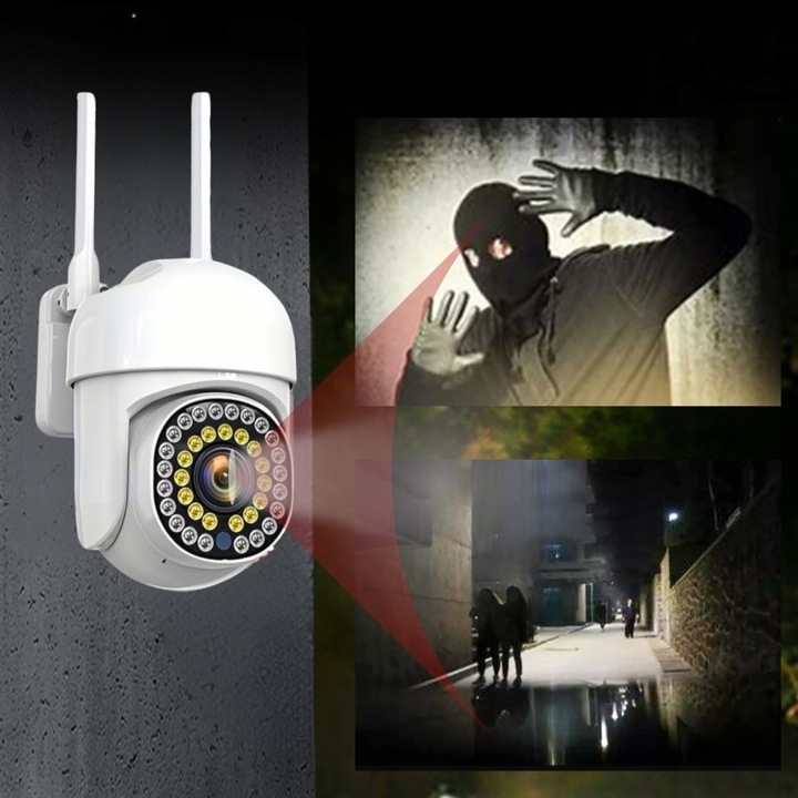 Zewnętrzna Kamera WIFI Obrotowa FULL HD Śledzenie Ruchu