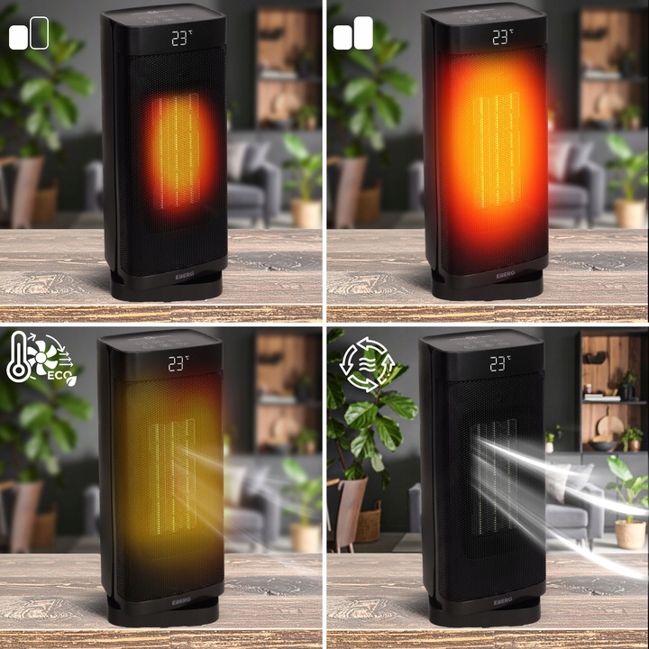 Termowentylator Farelka EBERG NOX Grzejnik elektryczny kolumnowy 2000W