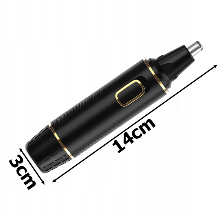 TRYMER DO NOSA I USZU BRWI WĄSÓW BRODY DEPILATOR WŁOSÓW GOLARKA USB 3