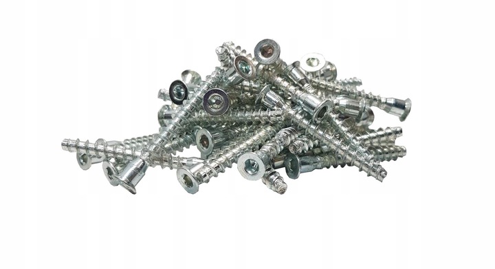 KONFIRMAT KONFIRMATY WKRĘT WKRĘTY MEBLOWE DO DREWNA 6,4x50 OCYNK