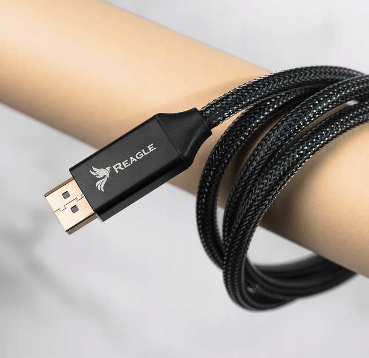 REAGLE KABEL DISPLAY PORT do HDMI DP PRO DisplayPort 4K 2K HDR PRZEWÓD 1,8M