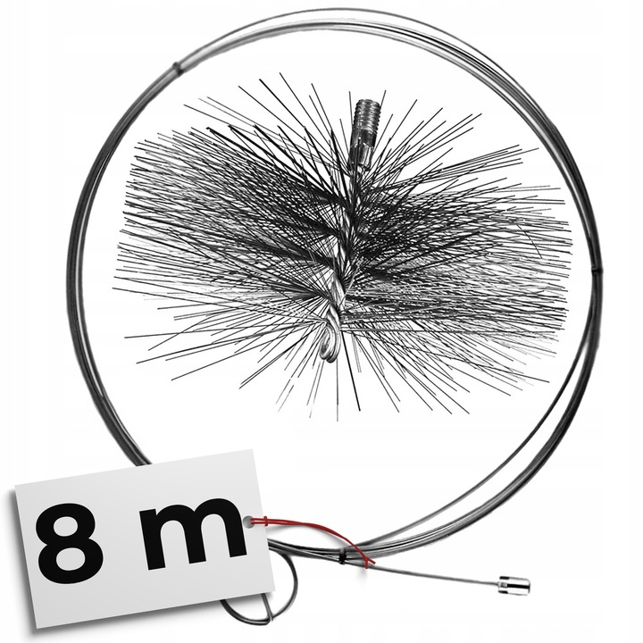 ZESTAW DO CZYSZCZENIA KOMINA OD DOŁU DRUT 8 m