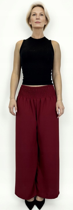 SZEROKIE luźne SPODNIE damskie KULOTY proste KOLORY