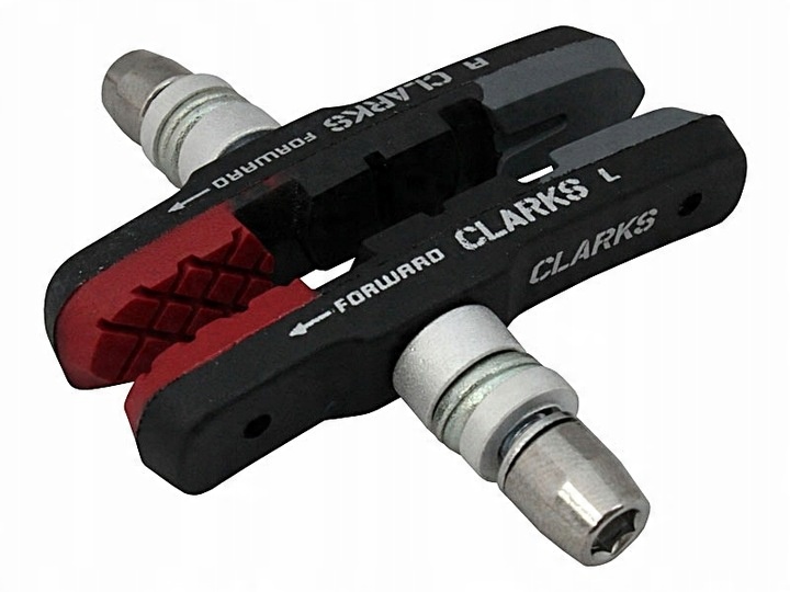 Klocki hamulcowe Clarks CPS301 MTB V-brake 72 mm czerwono-czarno-szare
