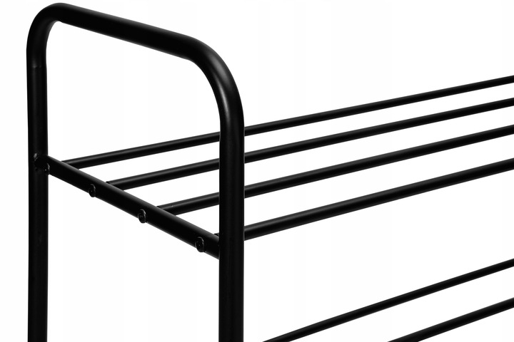 PÓŁKA STOJAK REGAŁ SZAFKA NA BUTY OBUWIE METALOWY CZARNY 2 PÓŁKI