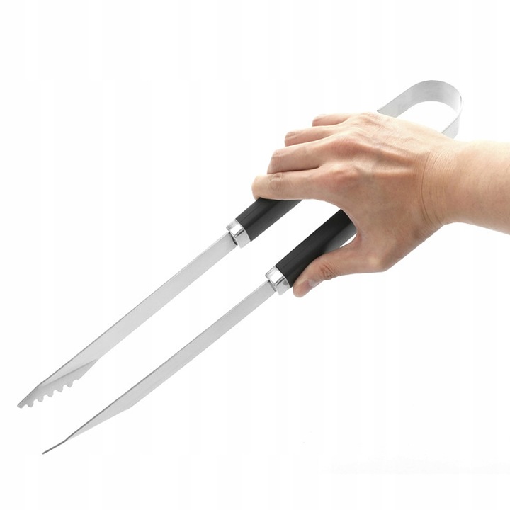 STALOWY Zestaw grillowy akcesoria przybory do grilla 4w1 +etui SUPER