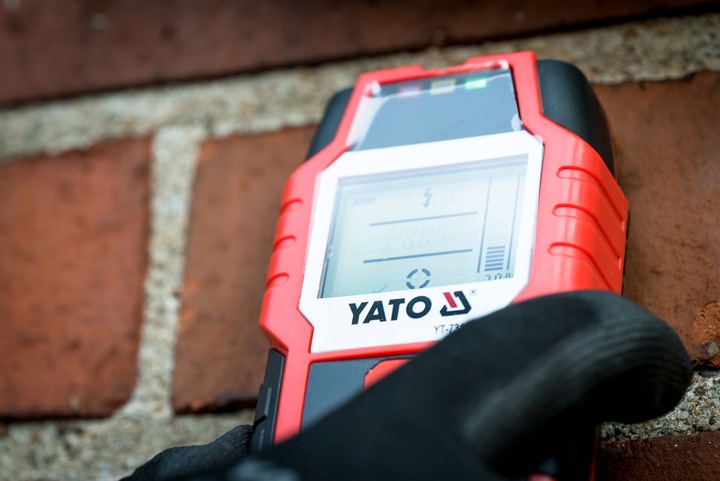 WYKRYWACZ PROFILI I PRZEWODÓW YATO DETEKTOR METALI KABLI POD NAPIĘCIEM