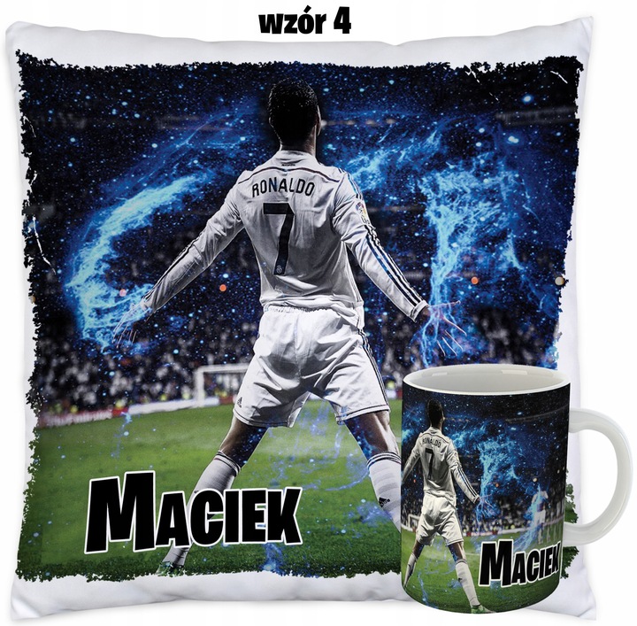 Kubek i Poduszka dla fana CRISTIANO RONALDO CR7