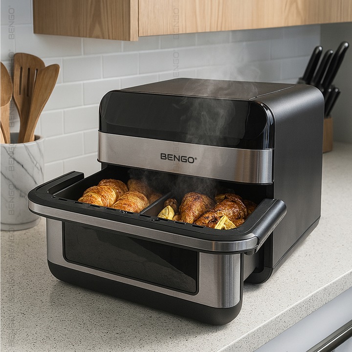 Frytkownica beztłuszczowa RODZINNA dual AIRFRYER 10L 2800W WiFi Tuya