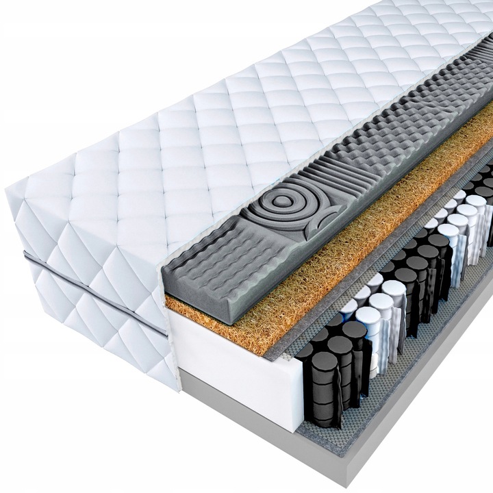 Materac kieszeniowy z kokosem 140x200 PRESTIGE KOKOS profilowany