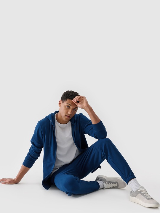 BLUZA MĘSKA DRESOWA 4F ROZPINANA Z KAPTUREM L TSWSM1768 SS25