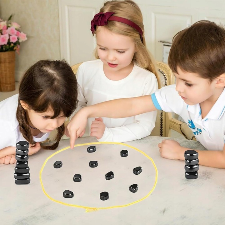 MAGNETYCZNA GRA W SZACHY EDUKACYJNA KAMIENIE MAGNETYCZNE 30 + PLANSZA 2w1