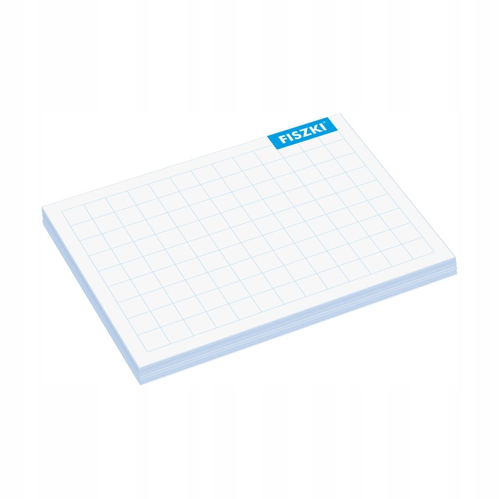 Czyste FISZKI IN BLANCO 1000 sztuk – białe kartoniki w kratkę