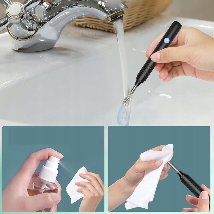 SMART OTOSKOP Z KAMERKĄ WIFI DO CZYSZCZENIA USZU NARZĘDZIA ZESTAW ENDOSKOP