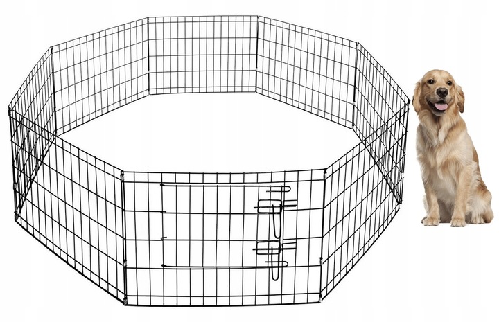 Metalowy Składany Kojec dla Psa Królika do Domu na Zewnątrz Zagroda