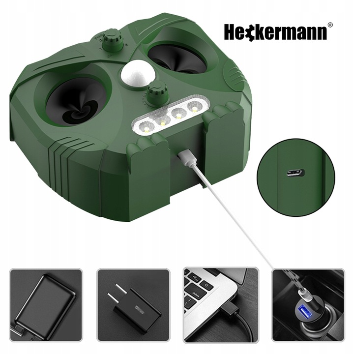 ODSTRASZACZ ULTRADŹWIĘKOWY ZWIERZĄT GRYZONI KOTÓW PSÓW DZIKÓW PTAKÓW