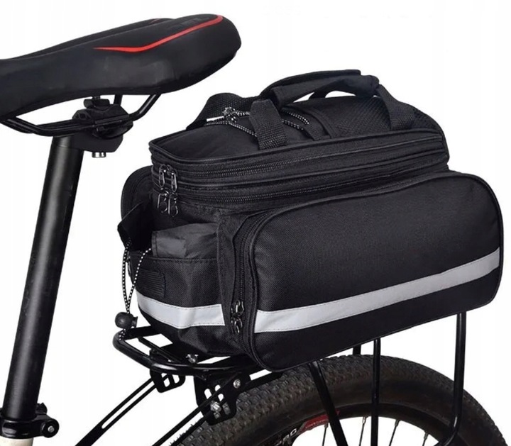 TORBA SAKWA ROWEROWA NA ROWER BAGAŻNIK + POKROWIEC Pojemna Wygodna Solidna