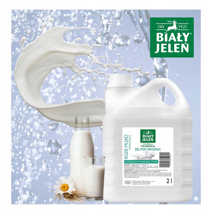Żel pod prysznic Biały Jeleń KOZIE MLEKO 2L zapas