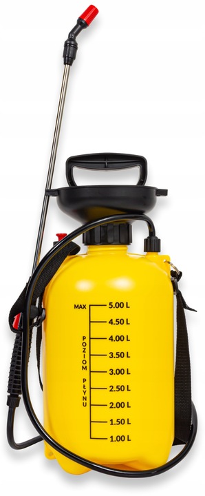 RĘCZNY OPRYSKIWACZ CIŚNIENIOWY SPRYSKIWACZ DUŻA POJEMNOŚĆ 5L REGULACJA
