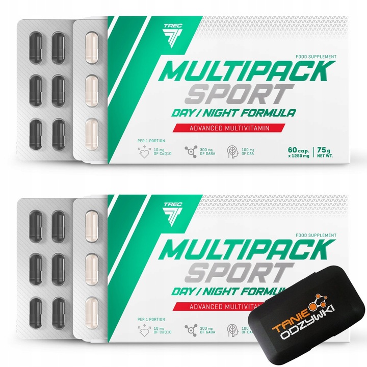 WITAMINY I MINERAŁY DLA SPORTOWCÓW Trec Multipack Sport Day/Night 60 kaps