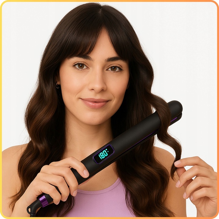 Prostownica do włosów ceramiczna 2w1 Kręci Loki LED Szybkie