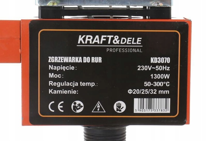 ZGRZEWARKA DO ZGRZEWANIA RUR PCV PP MATRYCE PE PB 1300W 230V/50Hz