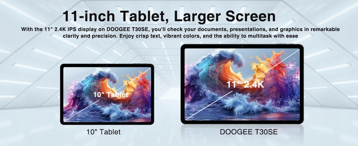 DOOGEE T30SE Tablet 11" 2.4K 9GB/128GB Android 14 WIFI SIM Hi-Res 8580mAh