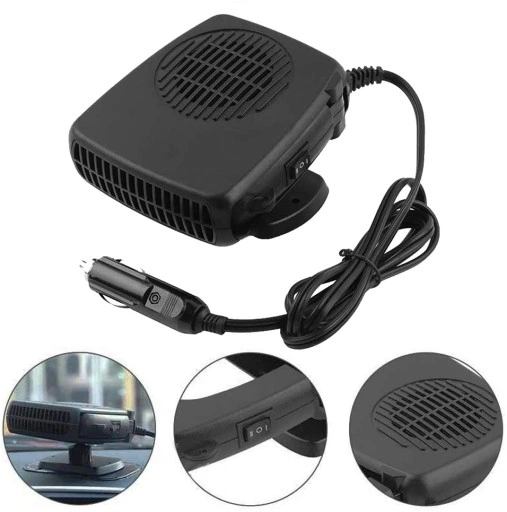 WENTYLATOR SAMOCHODOWY 12V PRZENOŚNY PODGRZEWACZ SAMOCHODOWY NA SZYBE 200W