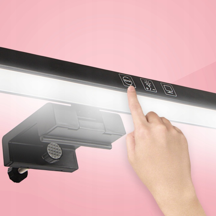 LAMPKA LED NA MONITOR EKRAN KOMPUTER REGULOWANA 3 BARWY KLIPS 48 DIOD USB-C