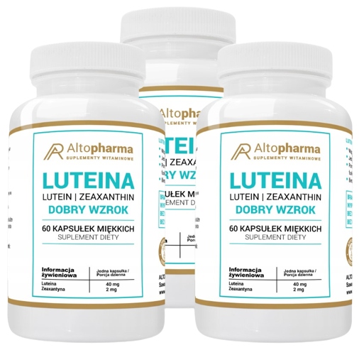 AltoPharma Luteina 40mg 60 kapsułek Zeaksantyna Kwiat Nagietka Dobry wzrok