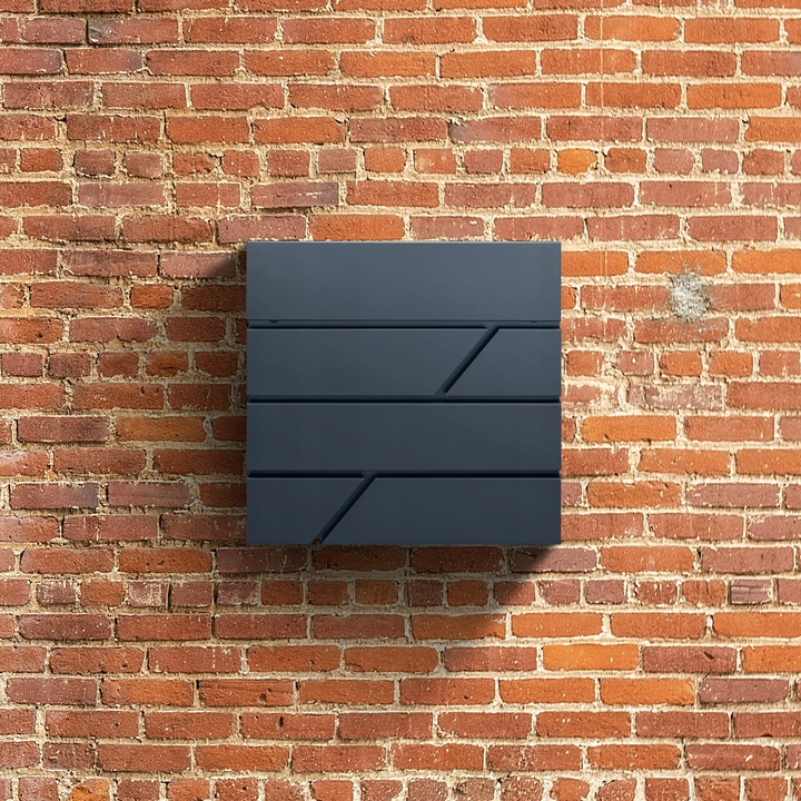 SKRZYNKA POCZTOWA NA LISTY POCZTĘ ANTRACYT NOWOCZESNA +WZÓR NAPIS Z ADRESEM