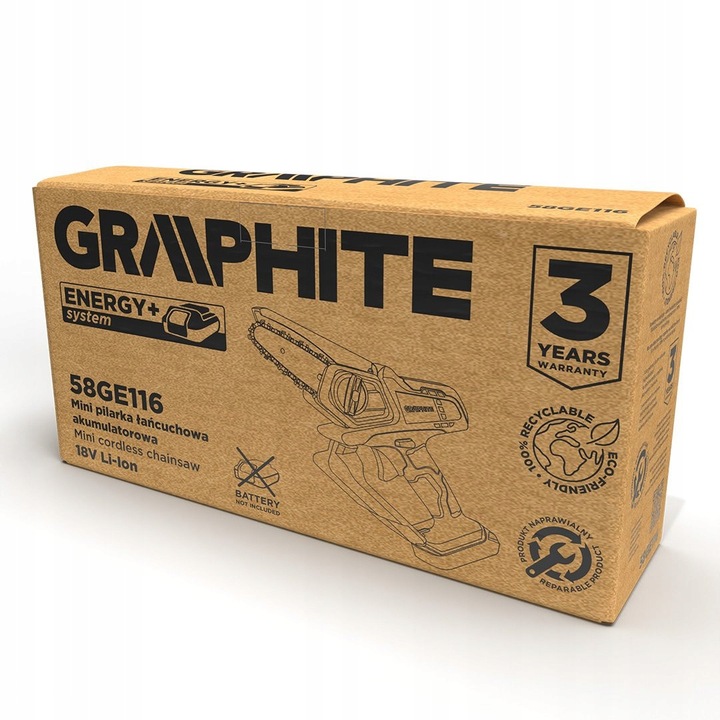 GRAPHITE MINI PIŁA PILARKA ŁAŃCUCHOWA AKUMULATOROWA 18V LI-LON 58GE116