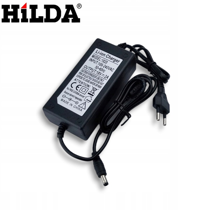 HILDA ŁADOWARKA ZASILACZ WKRETARKI 18V WTYK 2.1/5.5 MM DIODA LED