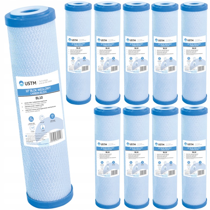 Filtr do wody filtrujący wkład 10' węglowy BL10 uzdatniacz 10 sztuk