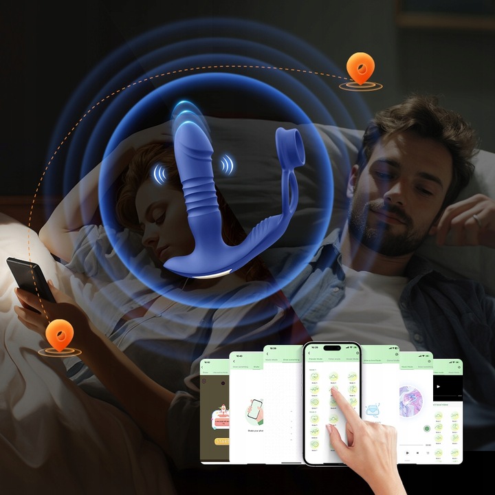 Zdalnie sterowany masażer prostaty z aplikacją APP