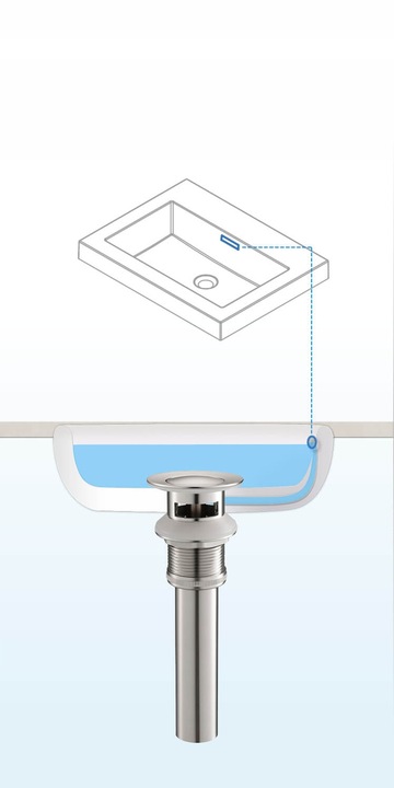 KOREK KLIK KLAK CZARNY UMYWALKOWY DO UMYWYLAKI BEZ PRZELEWU MOSIĘŻNY TRWAŁY