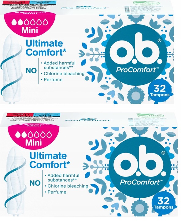 2xO.B. ProComfort Mini Tampony 32 sztuki