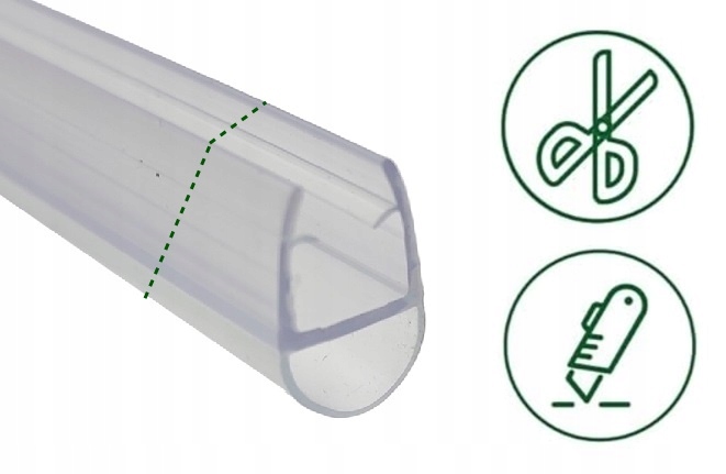 Uszczelka do kabiny drzwi parawanu boczna pionowa 5 6 mm 200 cm 2 m