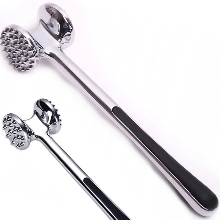 TŁUCZEK DO MIĘSA KOTLETÓW MŁOTEK DWUSTRONNY ROZBIJAK STAL NIERDZEWNA JAKOŚĆ