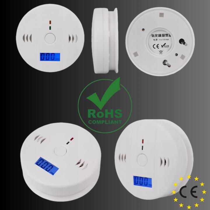 CZUJNIK CZADU TLENKU WĘGLA DETEKTOR CO BEZPRZEWODOWY WYKRYWACZ NA