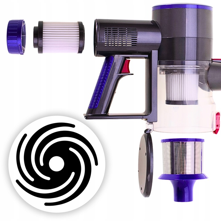 ODKURZACZ BEZPRZEWODOWY PIONOWY BEZWORKOWY MOCNY RĘCZNY