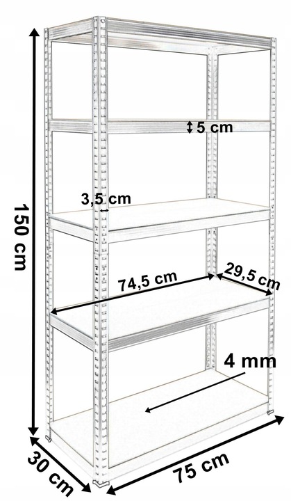 REGAŁ MAGAZYNOWY GARAŻOWY METALOWY WARSZTATOWY OCYNK 2W1 MDF 150cm