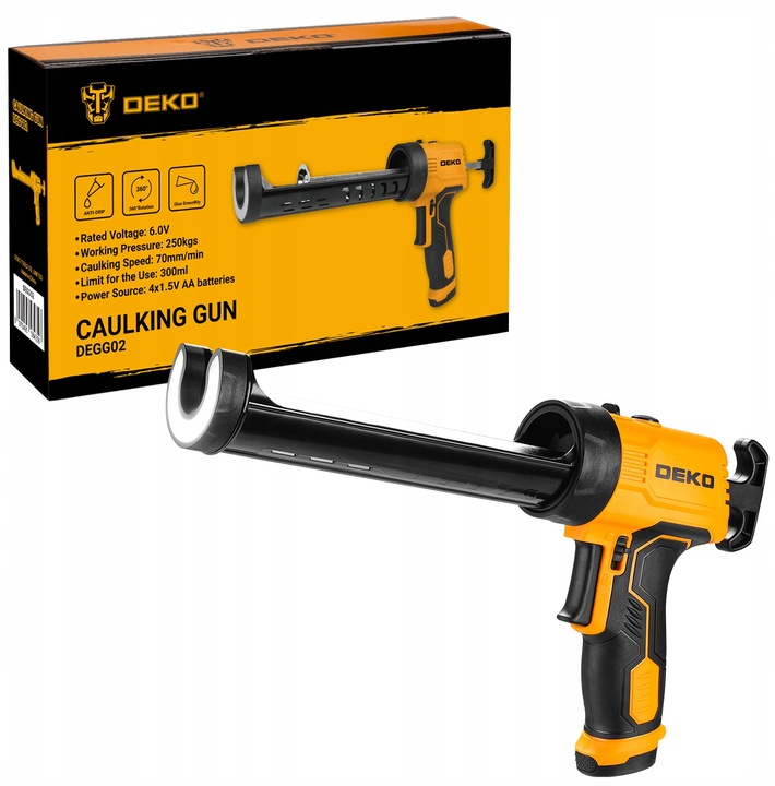 WYCISKACZ PISTOLET DO SILIKONU KLEJU MAS AUTOMATYCZNY AKUMULATOROWY