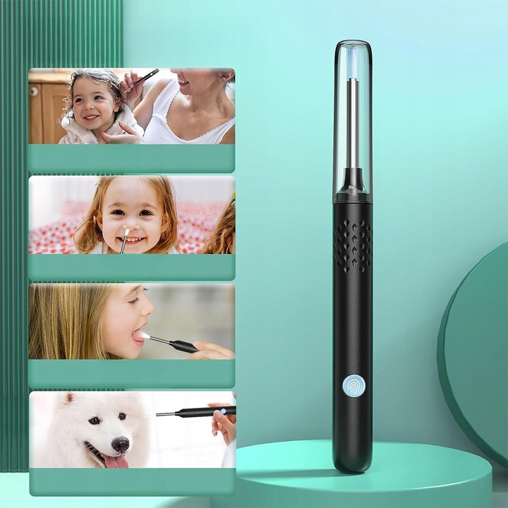 SMART OTOSKOP Z KAMERKĄ WIFI DO CZYSZCZENIA USZU NARZĘDZIA ZESTAW ENDOSKOP