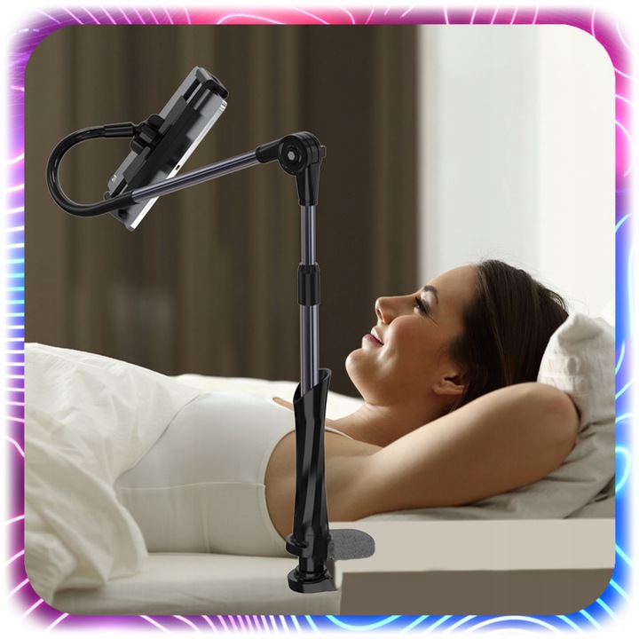 STOJAK NA TELEFON TABLET BIURKOWY Uchwyt Statyw do 13" PRZYKRĘCANY do Stołu